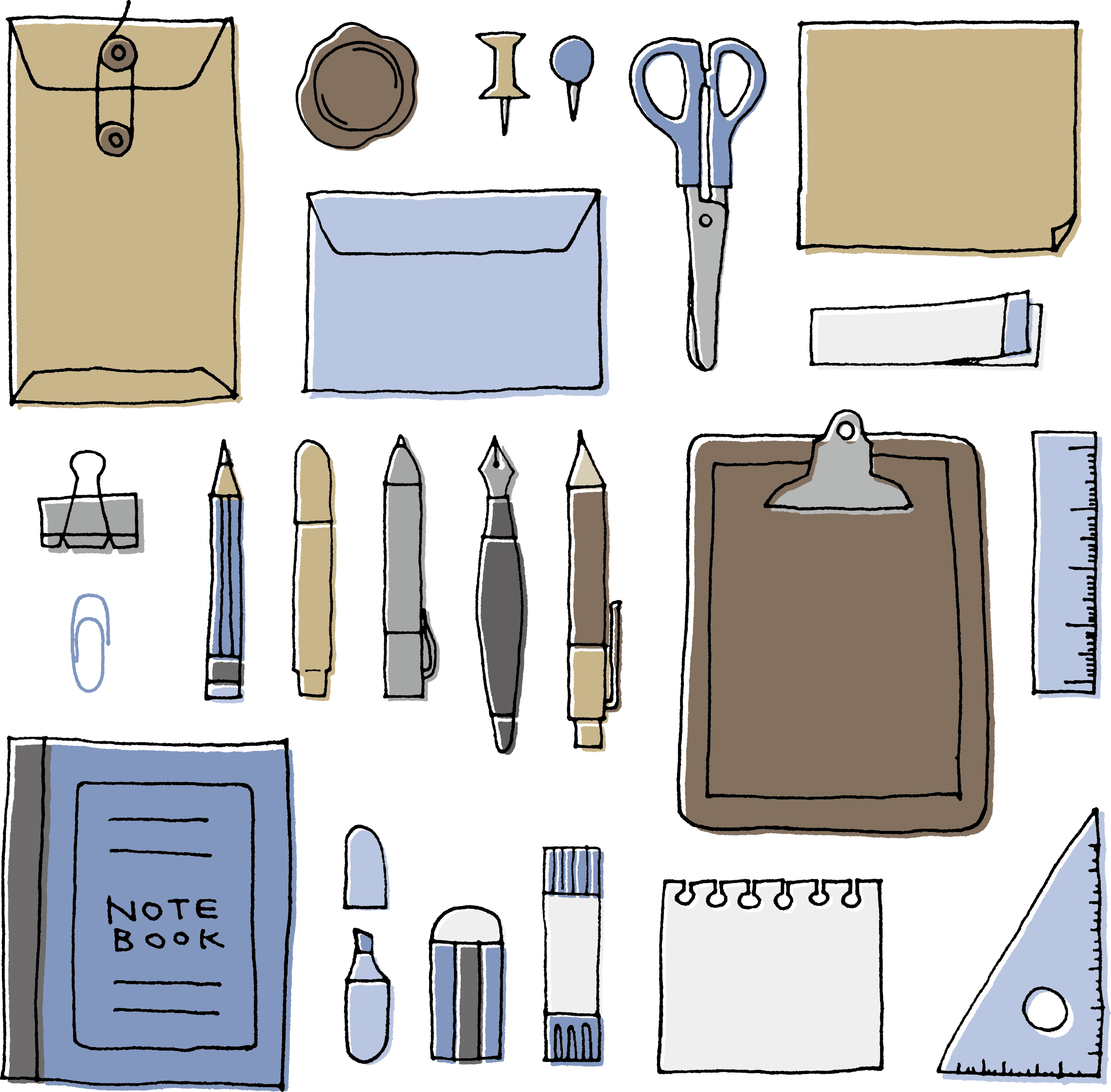 文房具のイラスト